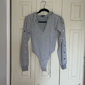 Fashion Nova hooded bodysuit size xs